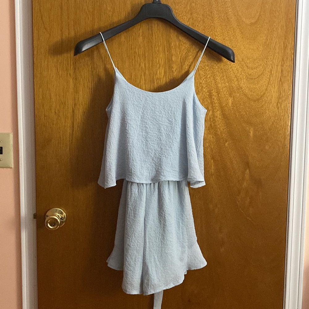 She + Sky Baby Blue Romper (XS)